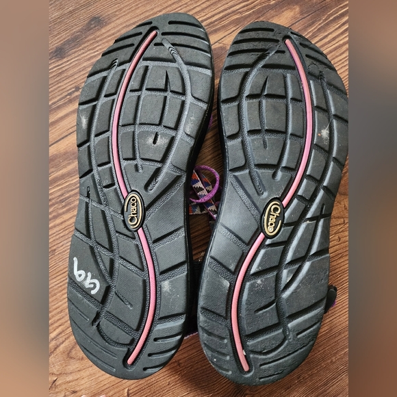 Chacos Women’s Strappy Purple Patterned Outdoor Sandals Hiking Chaco Size 11 - Picture 3 of 6